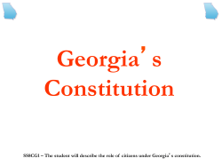 The student will describe the role of citizens under Georgia`s