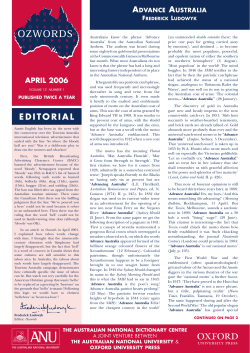 April 2006 - Australian National Dictionary Centre