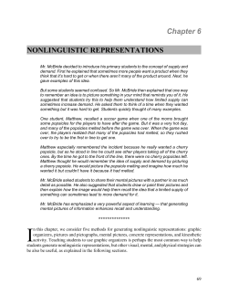 Chapter 6: Nonlinguistic Representations