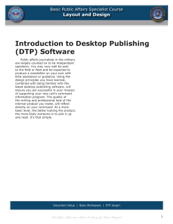 Introduction to Desktop Publishing