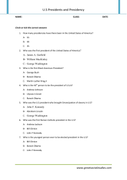Presidents of United States of America, teacher