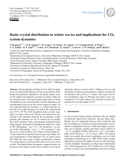 Ikaite crystal distribution in winter sea ice and