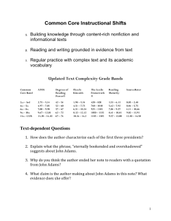 Common Core Instructional Shifts
