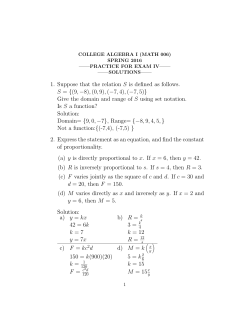 1. Suppose that the relation S is defined as follows. S