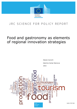 NEW POLICY REPORT "Food and gastronomy as elements of