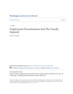 Employment Discrimination And The Visually Impaired
