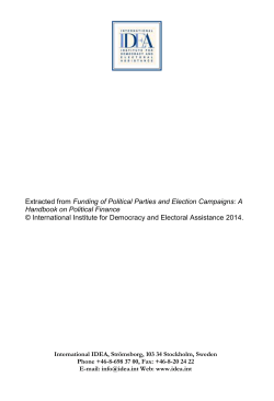 Extracted from Funding of Political Parties and Election Campaigns