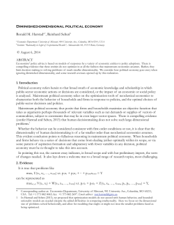 Diminished-Dimensional Political Economy