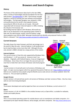Browsers and Search Engines