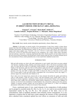 aas detection of heavy metal in sheep cheese (the banat