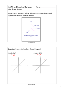 8.6 Three-Dimensional Cartesian Name: Coordinate System