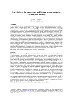 Love-iathan, the meat-whale and hidden people: ordering Faroese