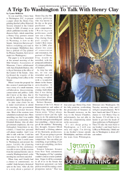A Trip To Washington To Talk With Henry Clay