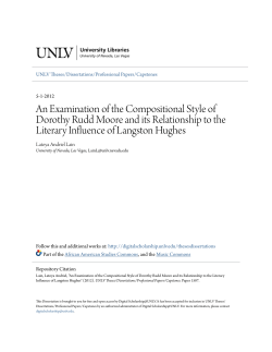 An Examination of the Compositional Style of Dorothy