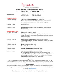 Reunite at Alumni Weekend on Rutgers Day 2017 Class of 2002