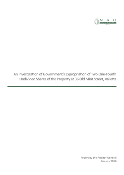 An Investigation of Government`s Expropriation of Two One