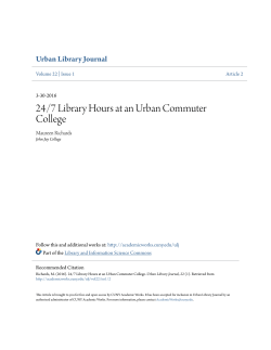 24/7 Library Hours at an Urban Commuter College