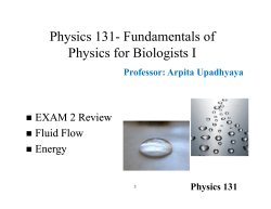 Fluid: flow - UMD Physics