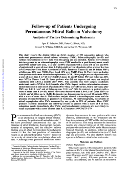 Follow-up of Patients Undergoing Percutaneous Mitral