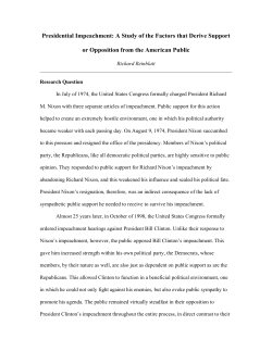 Presidential Impeachment: A Study of the