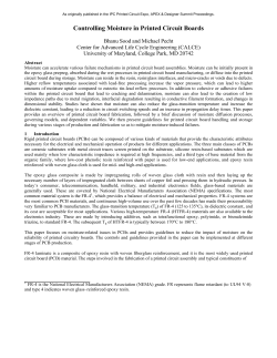 Controlling Moisture in Printed Circuit Boards
