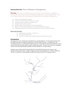 Instruction Set: How to Delineate a Drainage Area