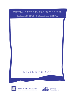 Family Caregiving in the US: Findings from a National Survey