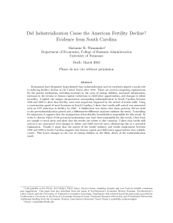 Did Industrialization Cause the American Fertility Decline? Evidence