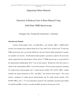 Supporting Online Material Detection of Hydroxyl Ions in Bone