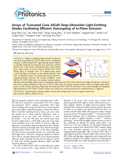 Arrays of truncated cone AlGaN deep-ultraviolet light