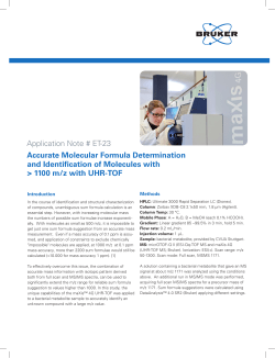 Application Note # ET-23 Accurate Molecular Formula