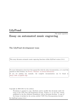LilyPond Essay on automated music engraving