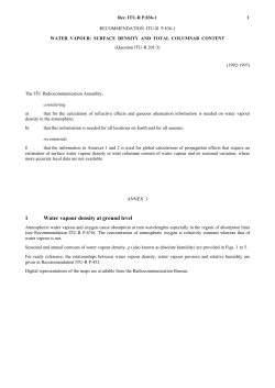 P.836-1 - Water vapour: surface density and total columnar content