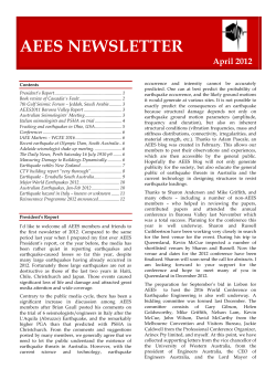 1 - Australian Earthquake Engineering Society