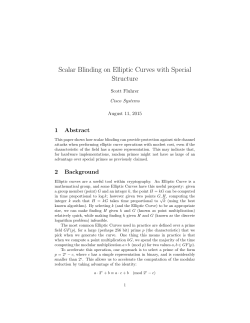 Scalar Blinding on Elliptic Curves with Special Structure