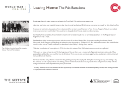 Leaving Home The Pals Battalions