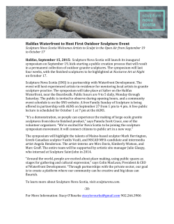 Halifax`Waterfront`to`Host`First`Outdoor`Sculpture`Event``