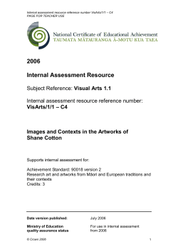 2006 Internal Assessment Resource