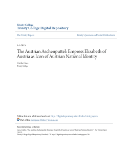 Empress Elizabeth of Austria as Icon of Austrian National Identity