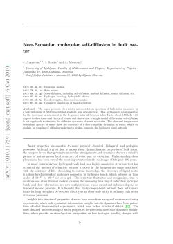 Non-Brownian molecular self