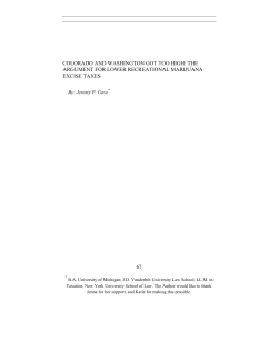Colorado and Washington Got Too High: The Argument for Lower