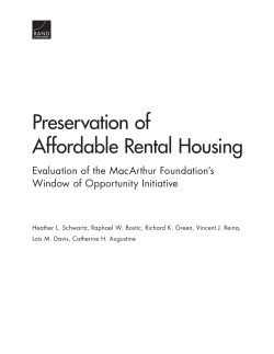 Preservation of Affordable Rental Housing