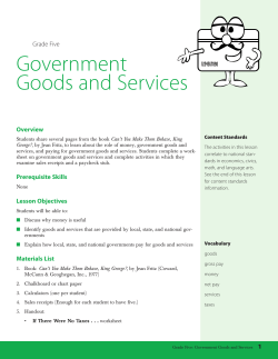 Government Goods and Services
