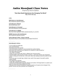 NDEr Anita Moorjani Class Notes