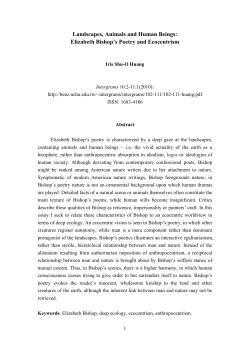 Landscapes, Animals and Human Beings: Elizabeth Bishop`s Poetry