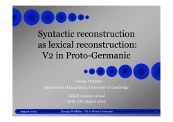 slides - George Walkden