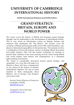 Quick links - POLIS - University of Cambridge