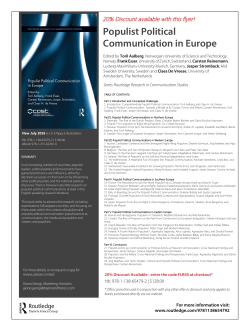 Populist Political Communication in Europe