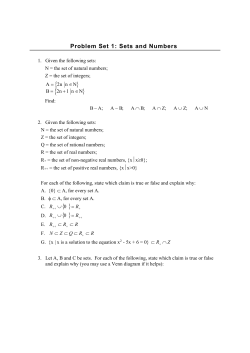 Problem Set 1
