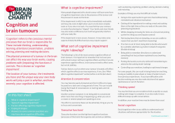 Cognition and brain tumours